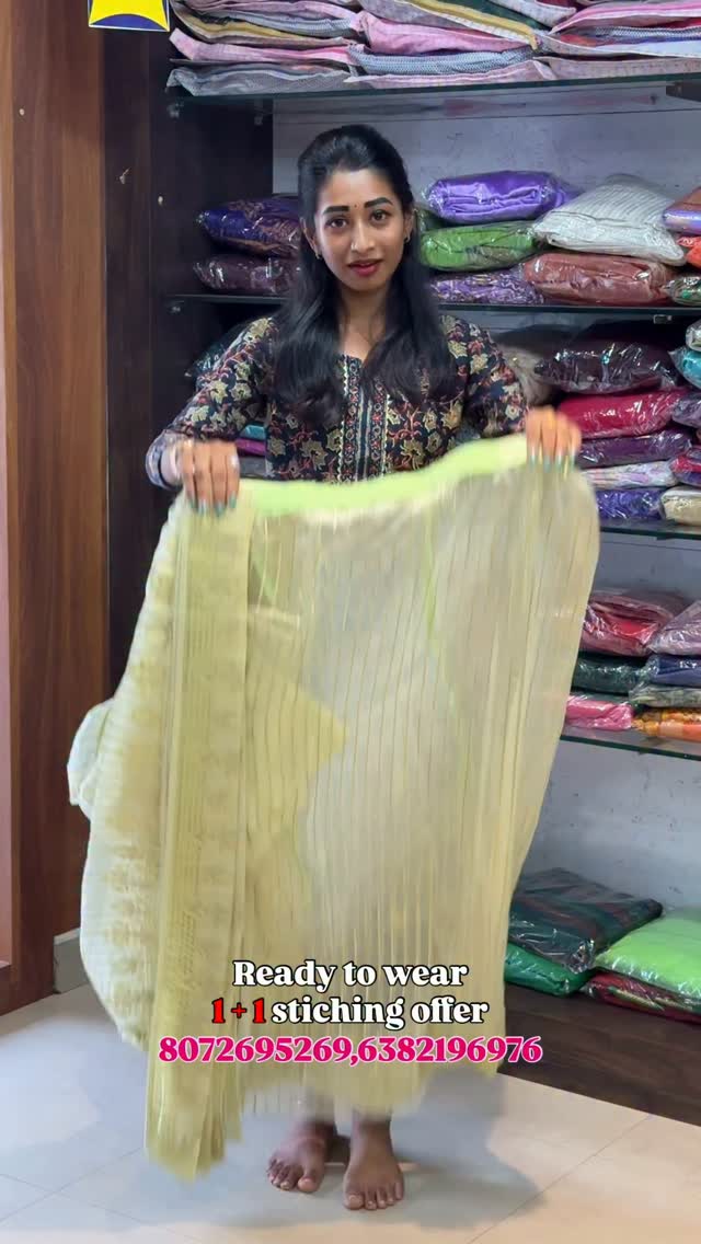 Ready to wear 1+1 stiching offer till sep 12th hurry up to visit showroom.

Shop Online: www.sreesai