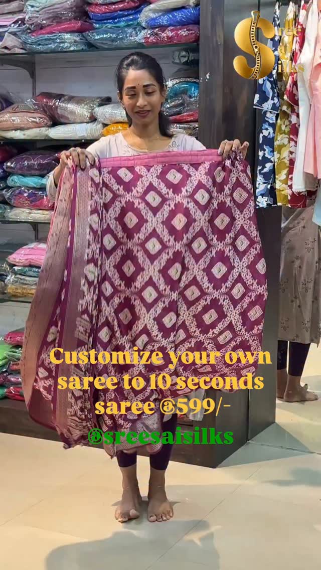 Get your own saree converted to 10 seconds saree❤️

Shop Online: www.sreesaisilks.in

Shop Location: