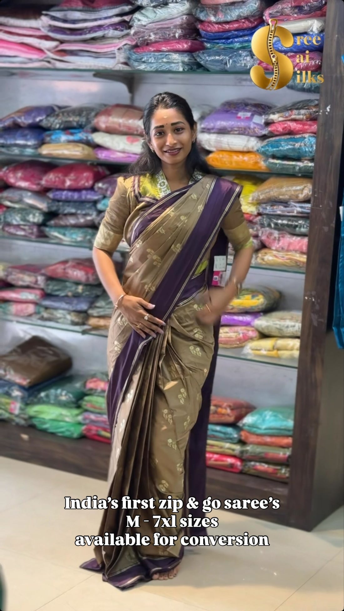 Customize your saree in all sizes M - 7xl available!

Shop Online: www.sreesaisilks.in

Shop Locatio