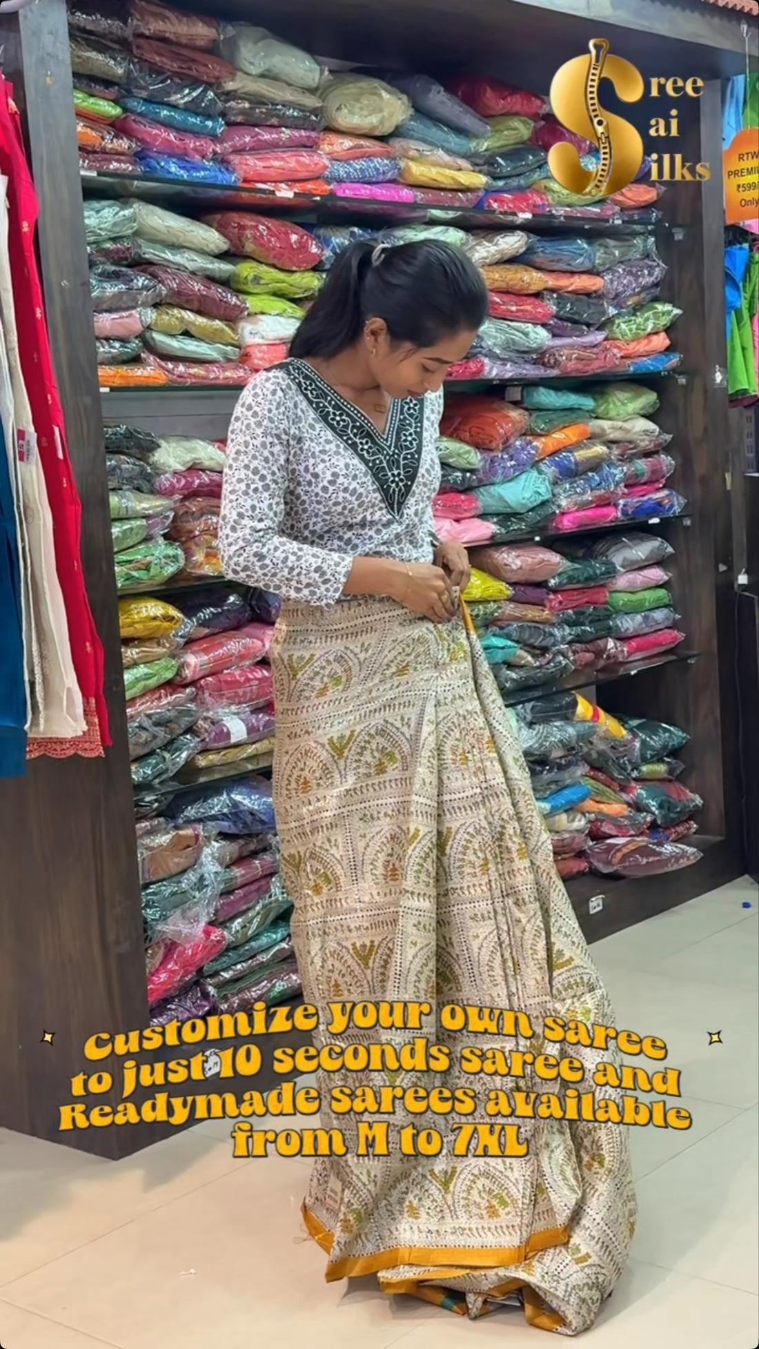 Get your own saree’s converted to just 10 seconds saree❤️🫶🏻

Shop Online: www.sreesaisilks.in

Sho