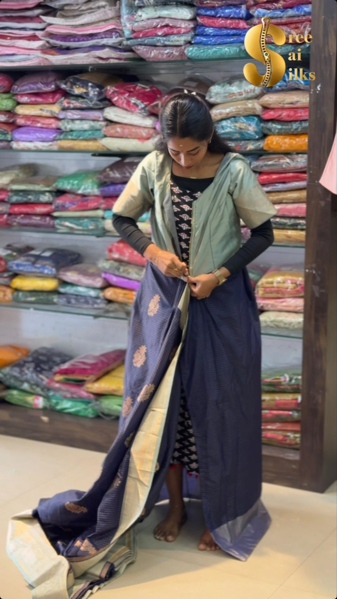 Customize your saree with own measurement.

Shop Online: www.sreesaisilks.in

Shop Location:

📍Nang