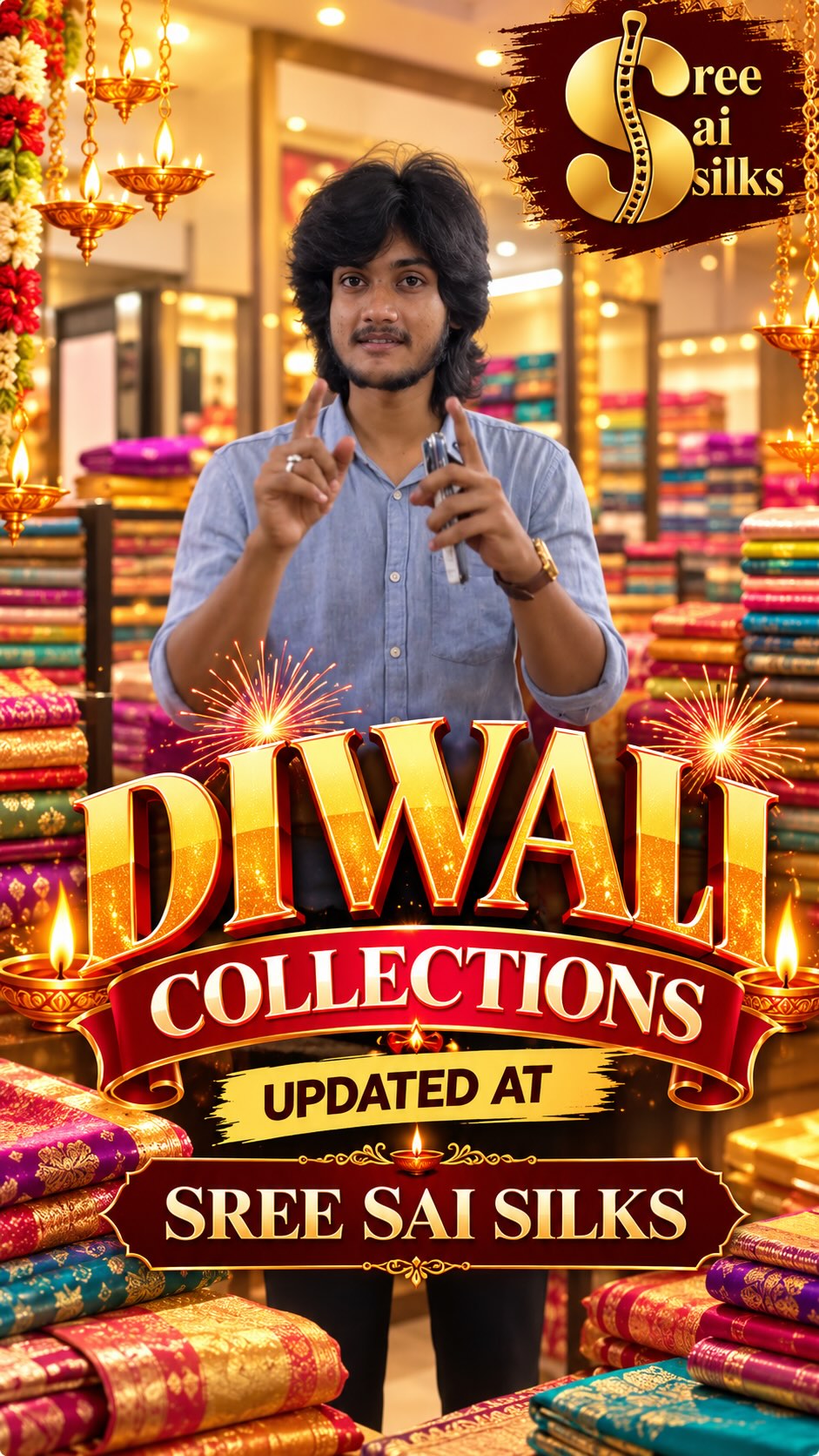 Visit soon for diwali collections.

Shop Online: www.sreesaisilks.in

Shop Location:

📍Nanganallur