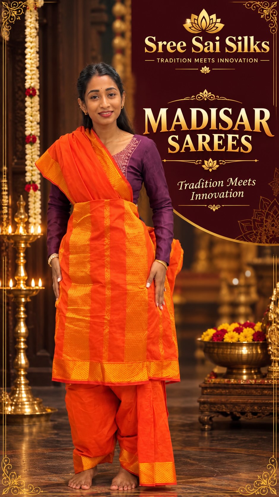 Madisar saree’s 

Contract : 8072695269,6382196976
 
Shop Location:

P Nanganallur
Sree Sai Silks
#2