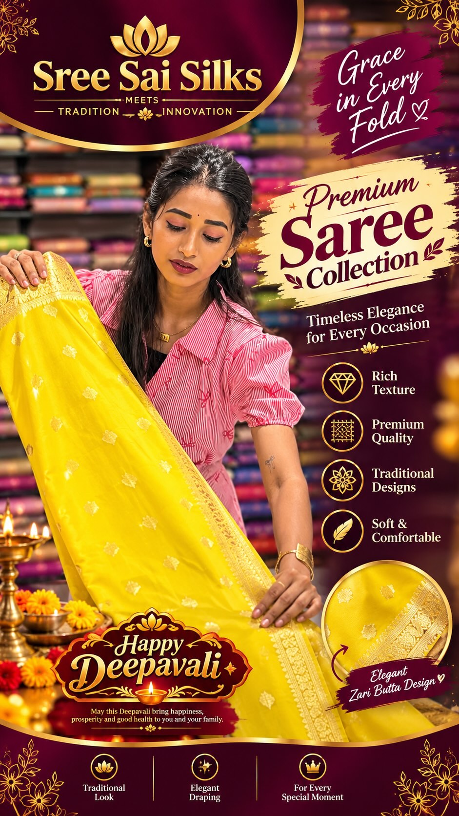Sree Sai Silks 

Contact : 8072695269,6382196976

 Shop Location:

P Nanganallur
Sree Sai Silks
#20,
