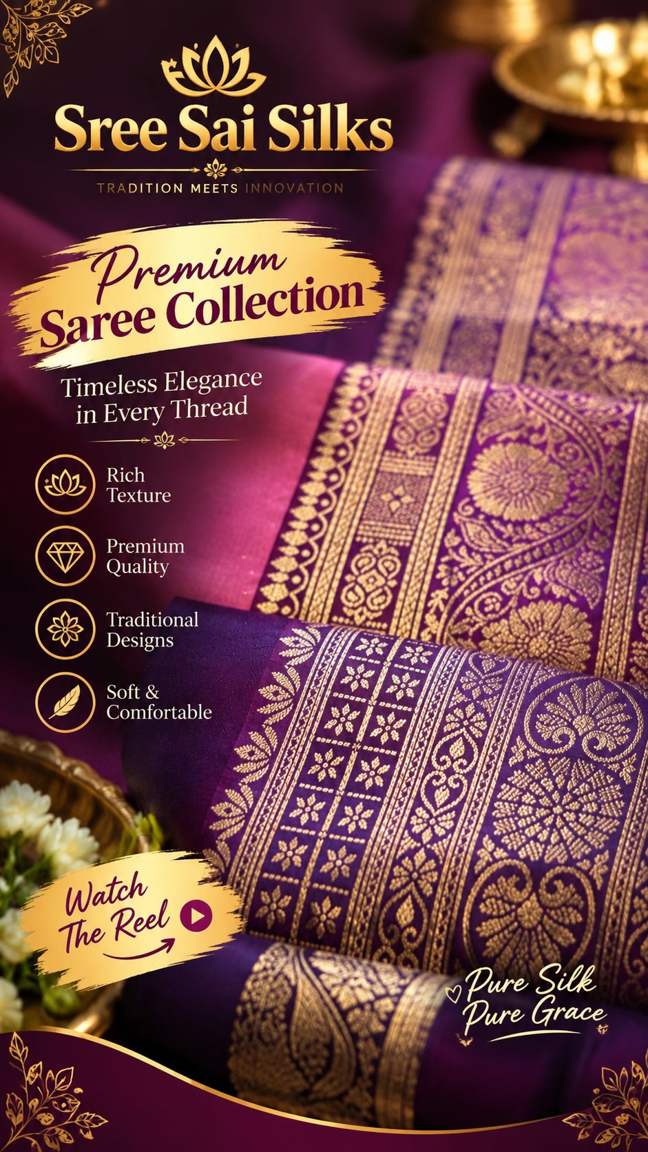 Saree Collection

Contains : 8072695269,6382196976
 
Shop Location:

P Nanganallur
Sree Sai Silks
#2