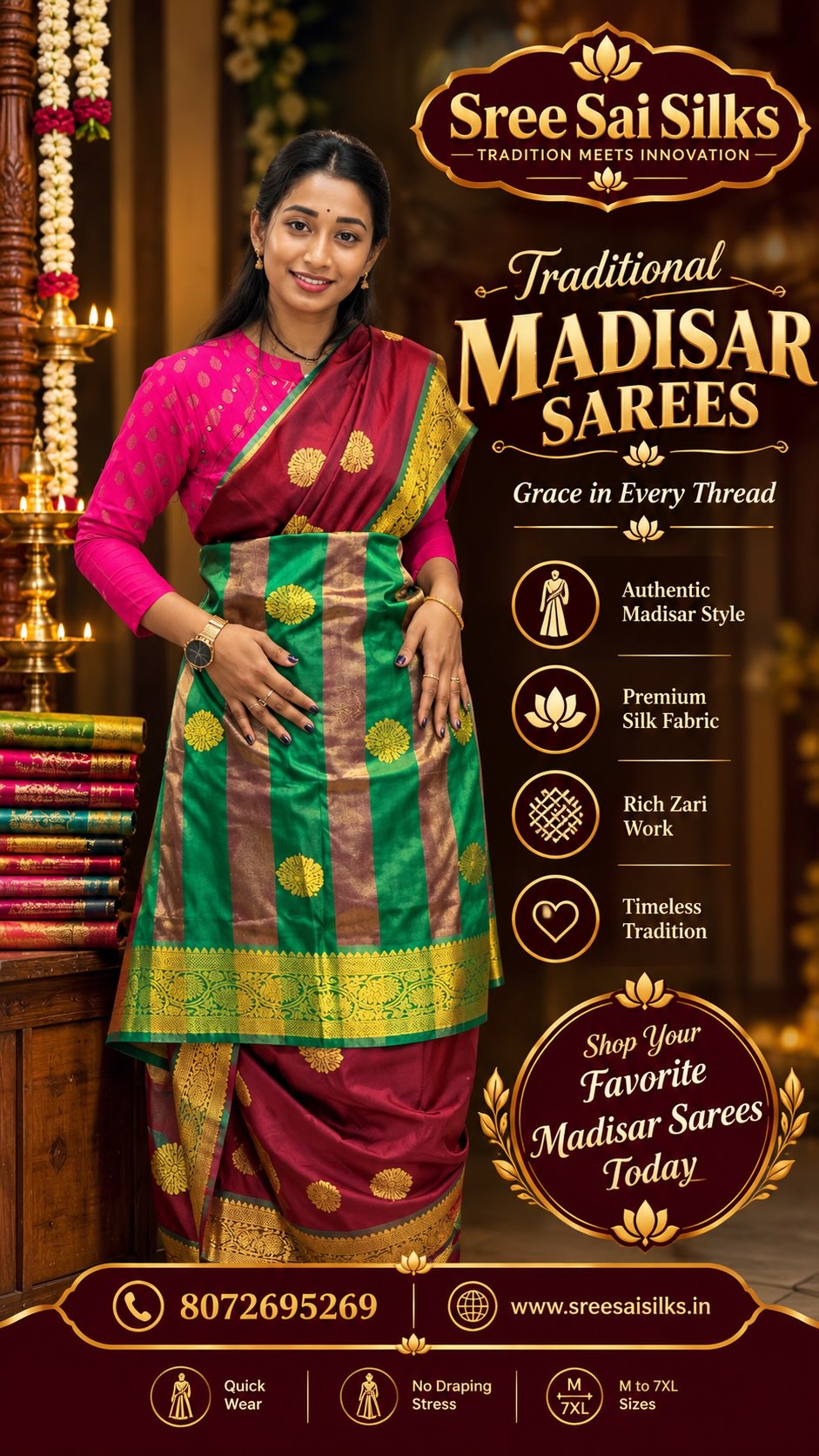 Madisar saree’s 

Contact: 9080860570

Shop Location:

P Nanganallur
Sree Sai Silks
#20, 3rd Main Rd
