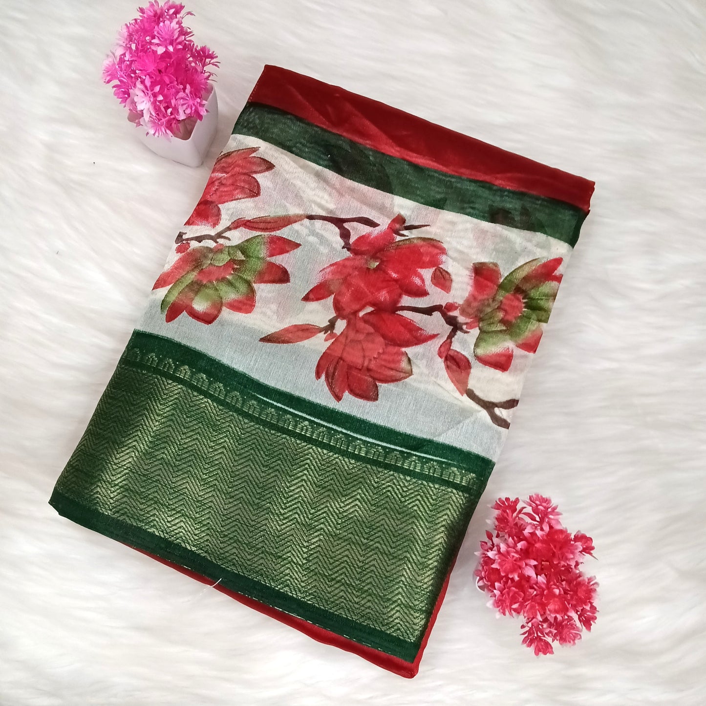 Dola Floral Pattern Saree | SSDF281