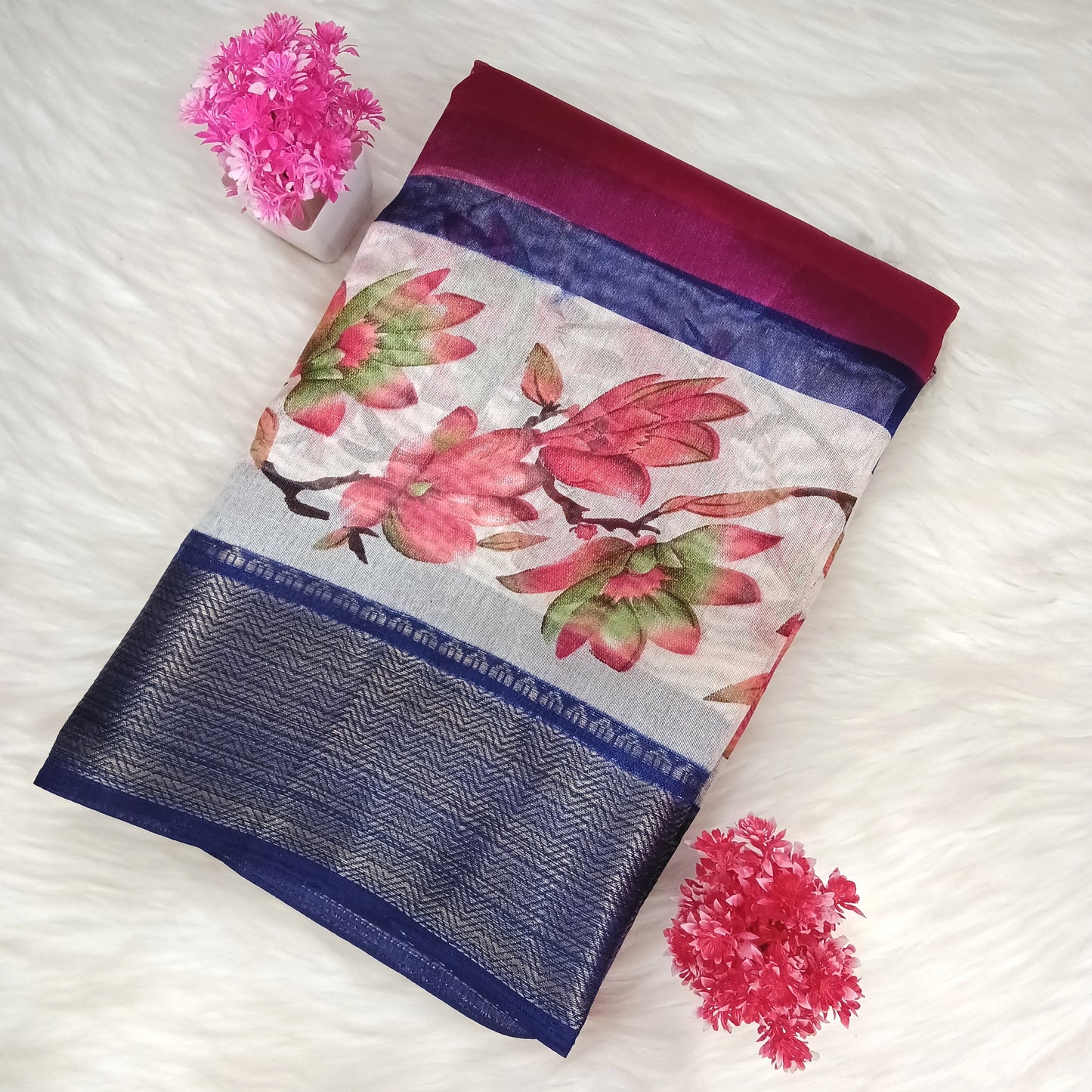 Dola Floral Pattern Saree | SSDF281