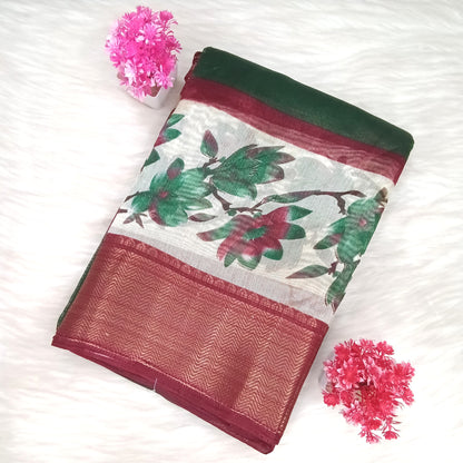 Dola Floral Pattern Saree | SSDF281