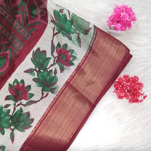 Dola Floral Pattern Saree | SSDF281