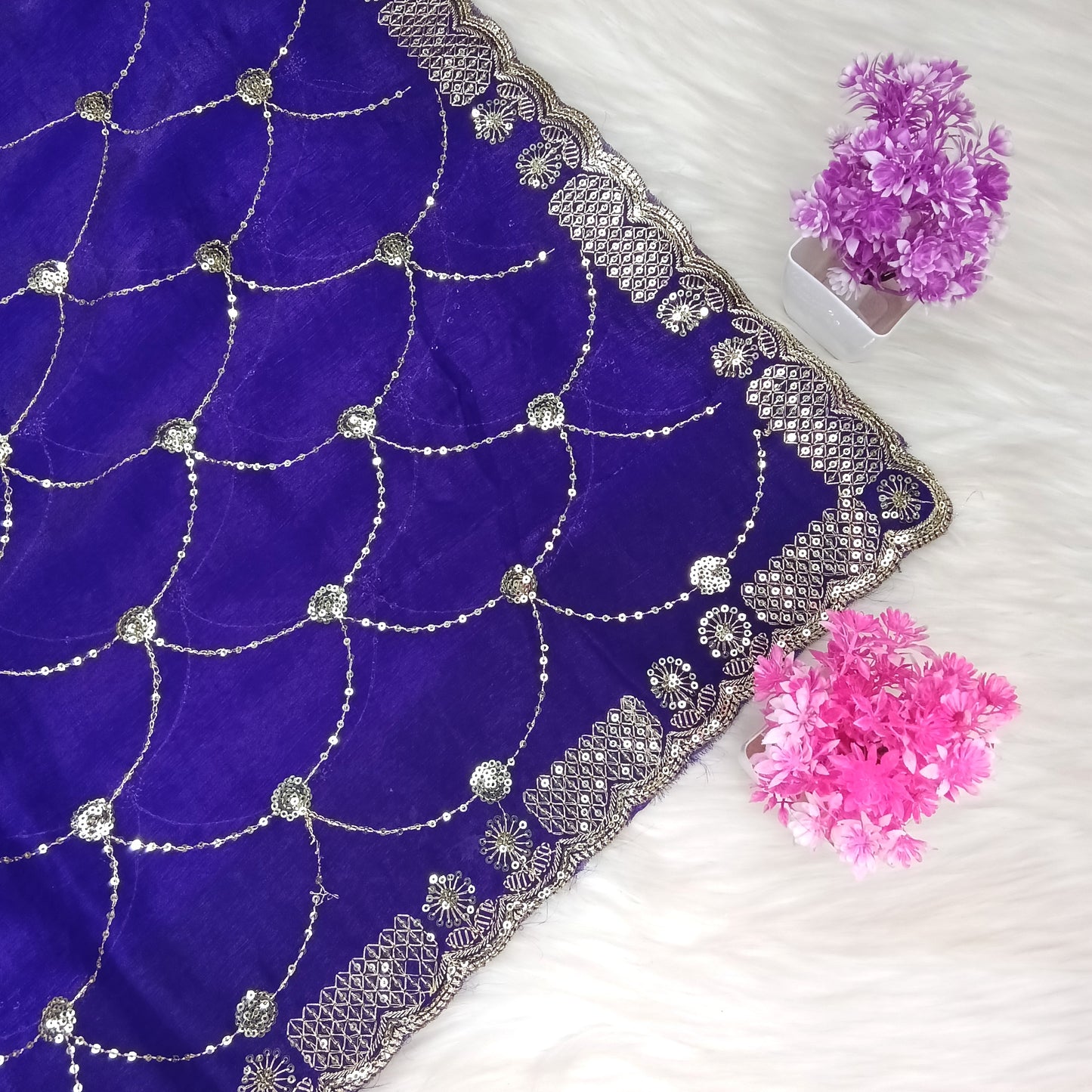 Designer Space Silk Saree | SSDS282