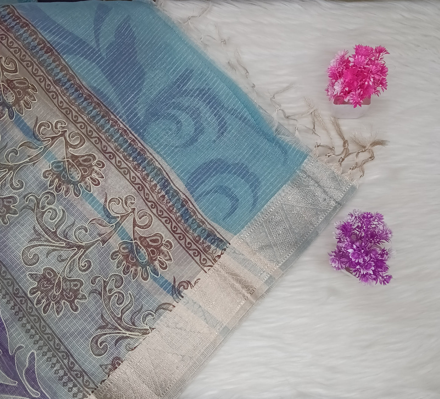 Koto Tissue Fancy Saree | SSKS291