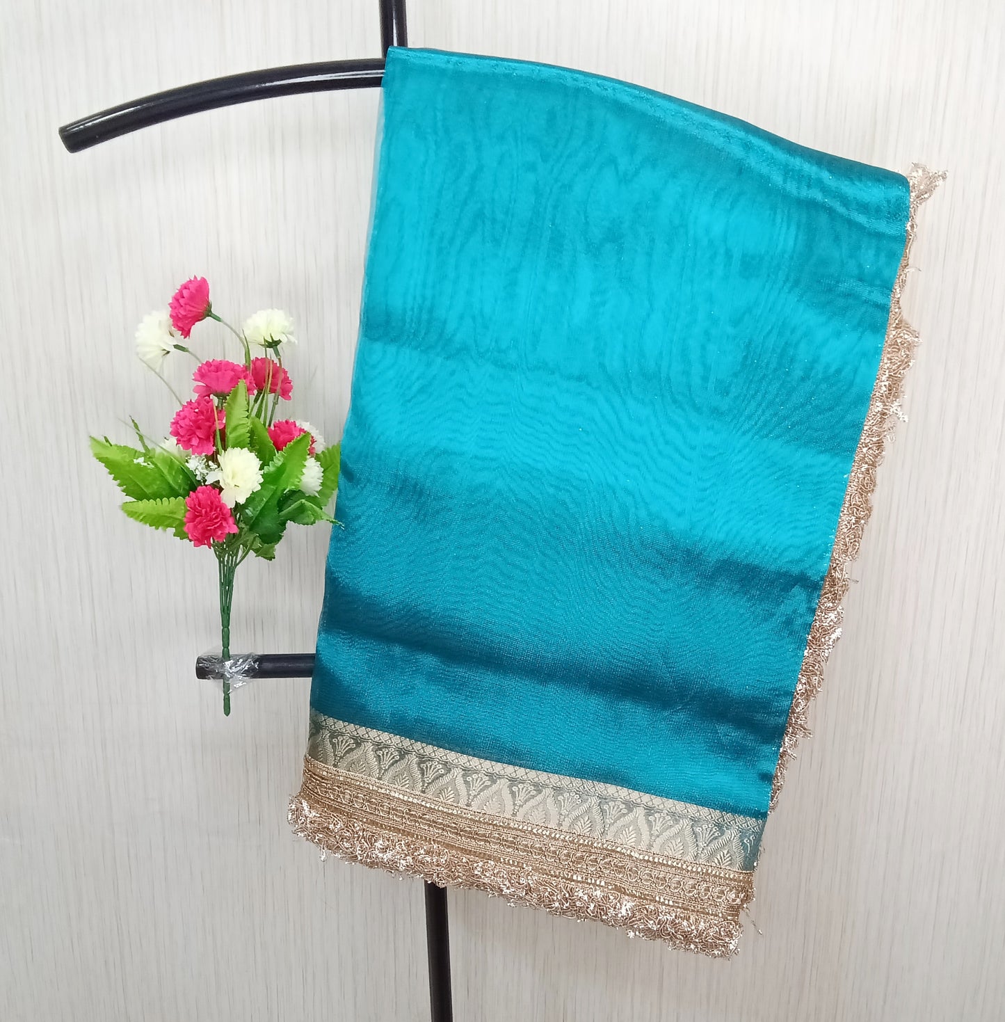 Fancy Tissue Lace Border Saree | SSTL303