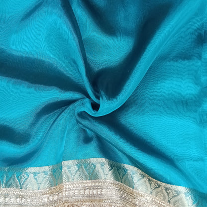 Fancy Tissue Lace Border Saree | SSTL303