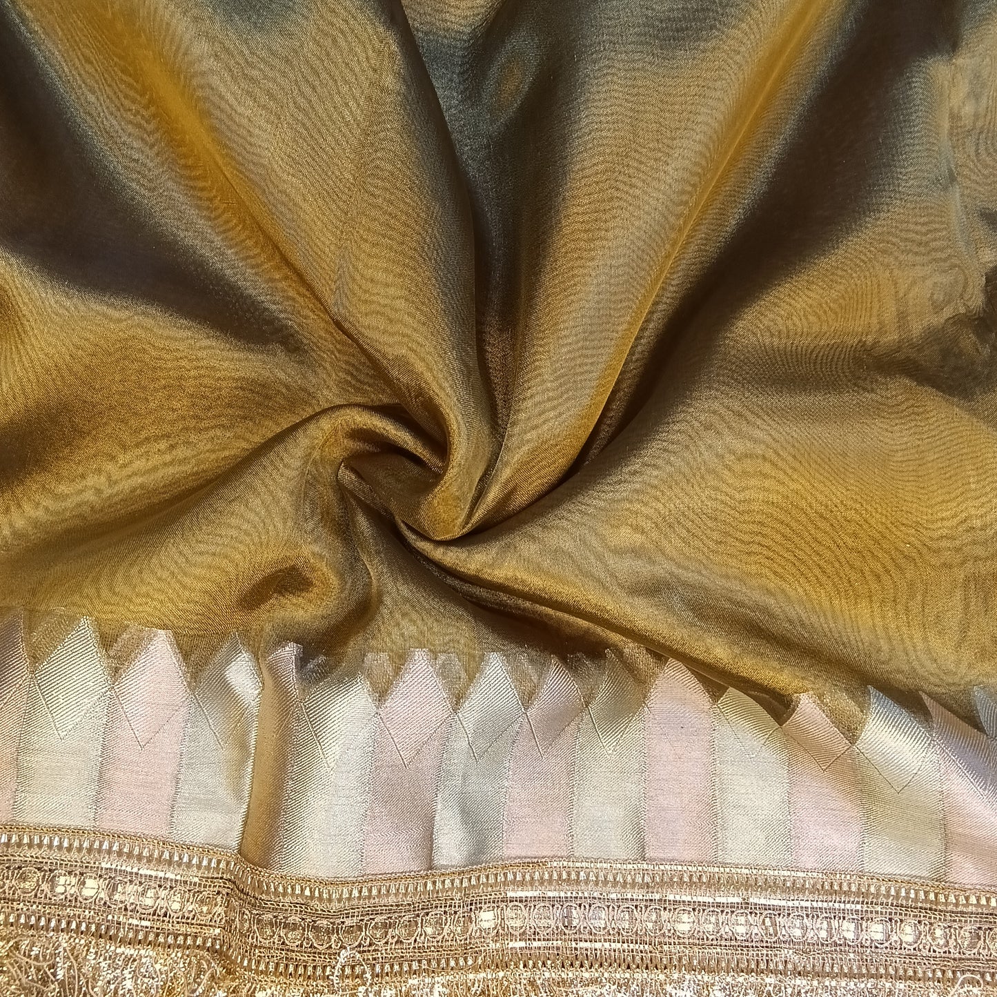 Fancy Tissue Lace Border Saree | SSTL303