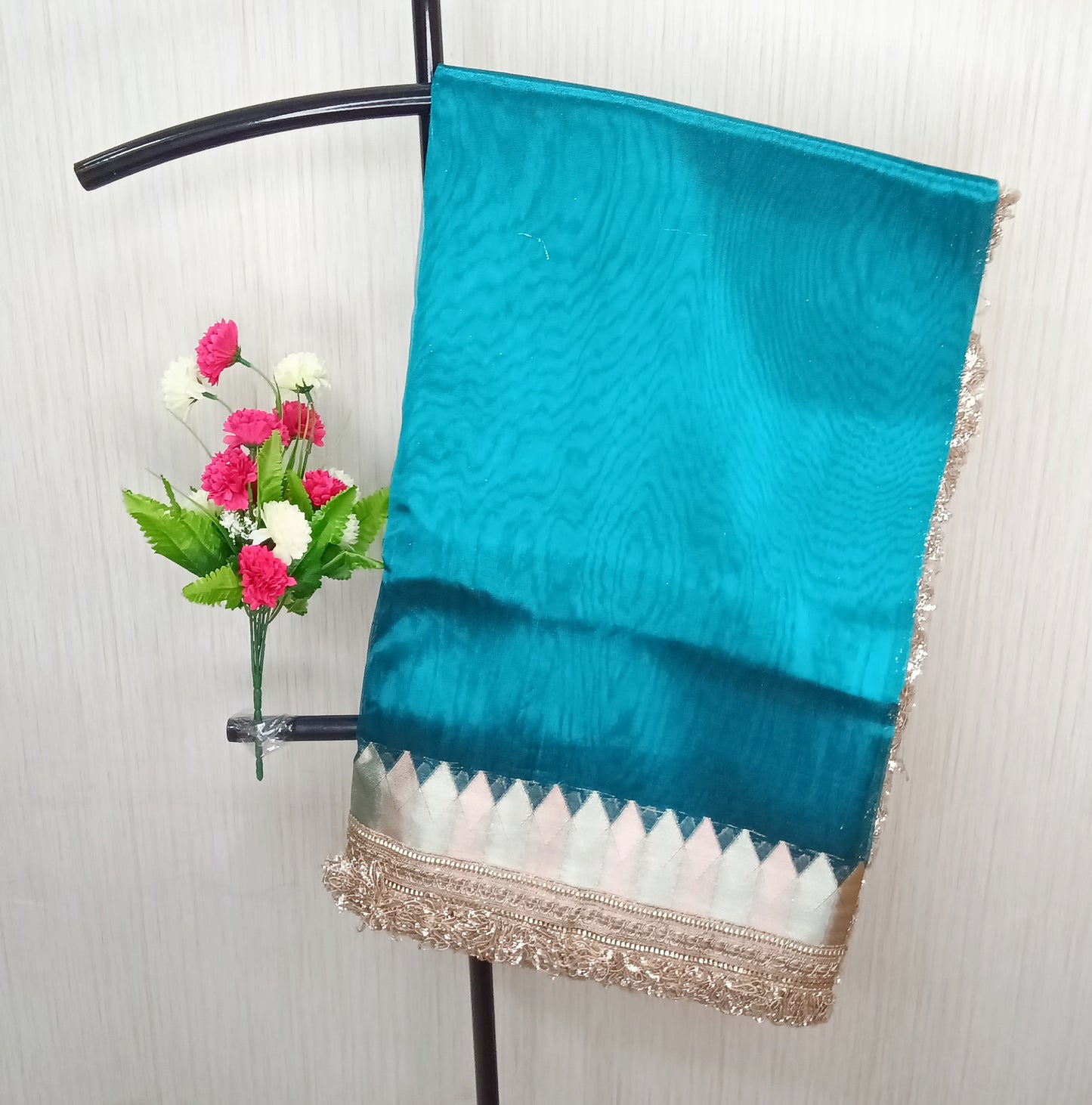 Fancy Tissue Lace Border Saree | SSTL303