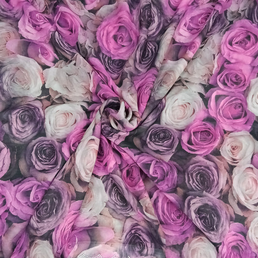 Georgette Floral Silk Saree | SSGF304