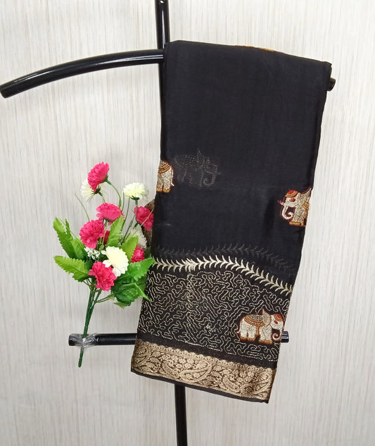 Elephant Premium Soft Viscose Saree | SSEP306