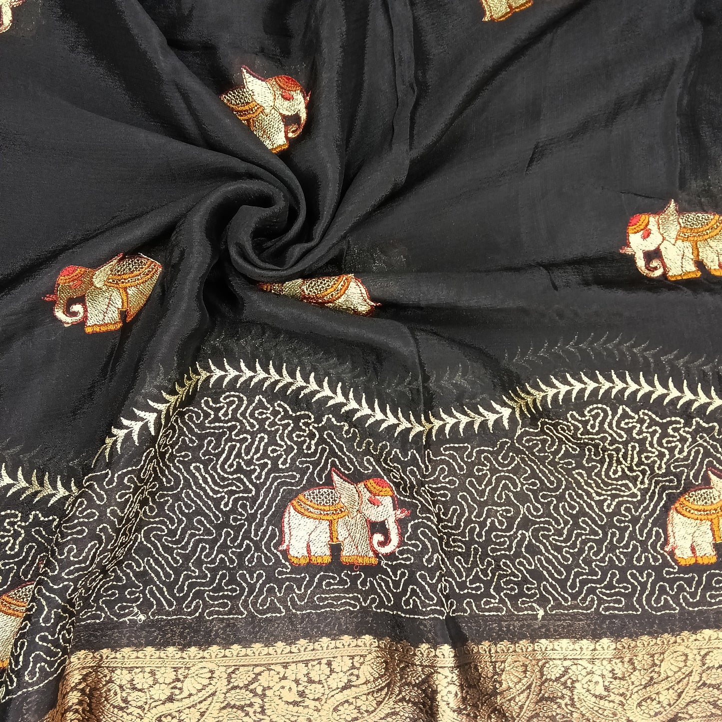 Elephant Premium Soft Viscose Saree | SSEP306