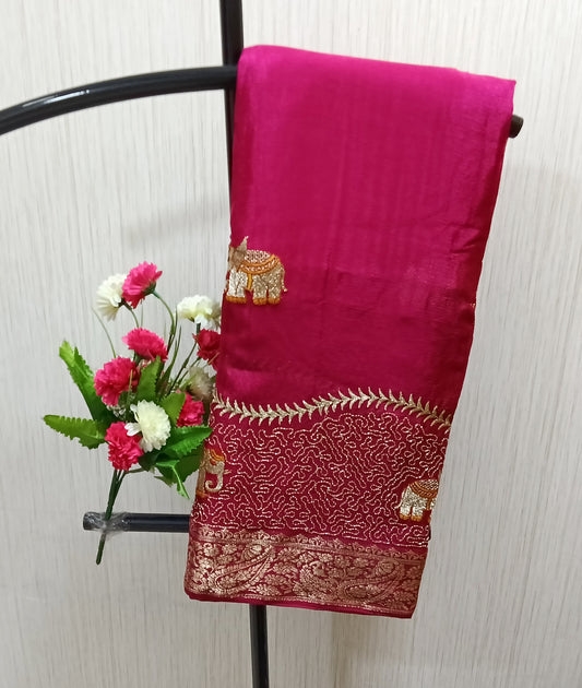 Elephant Premium Soft Viscose Saree | SSEP306