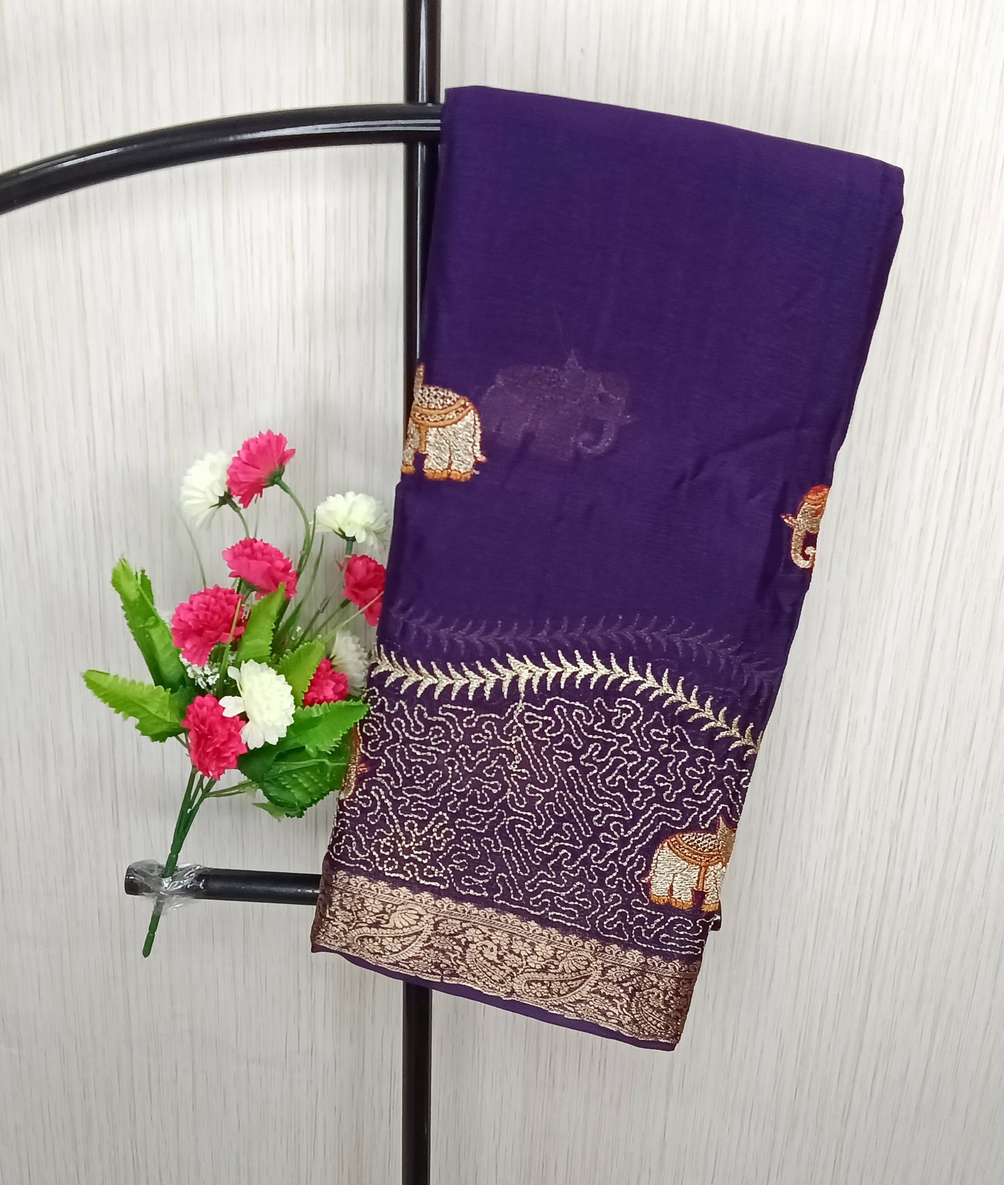 Elephant Premium Soft Viscose Saree | SSEP306