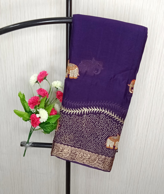 Elephant Premium Soft Viscose Saree | SSEP306