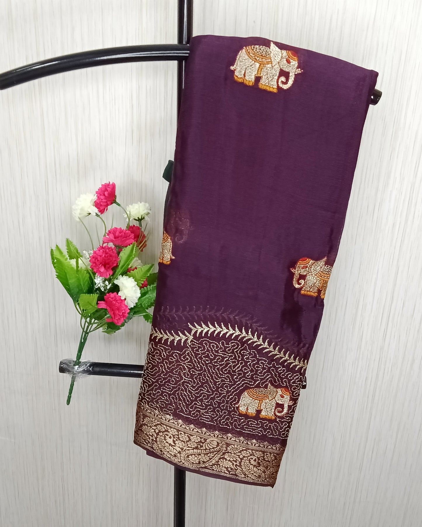 Elephant Premium Soft Viscose Saree | SSEP306