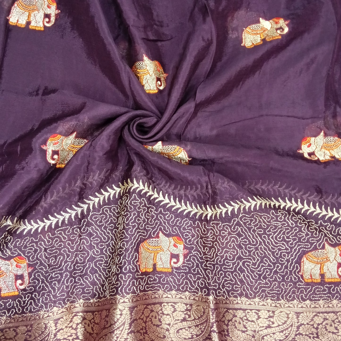 Elephant Premium Soft Viscose Saree | SSEP306