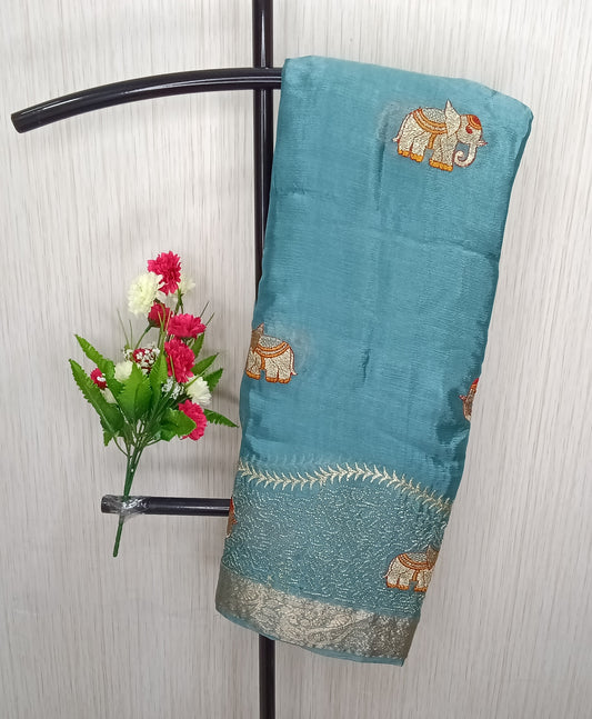 Elephant Premium Soft Viscose Saree | SSEP306