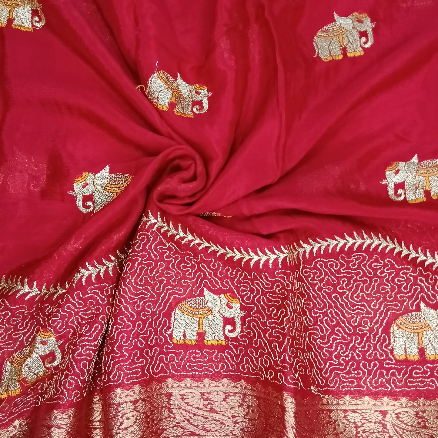 Elephant Premium Soft Viscose Saree | SSEP306