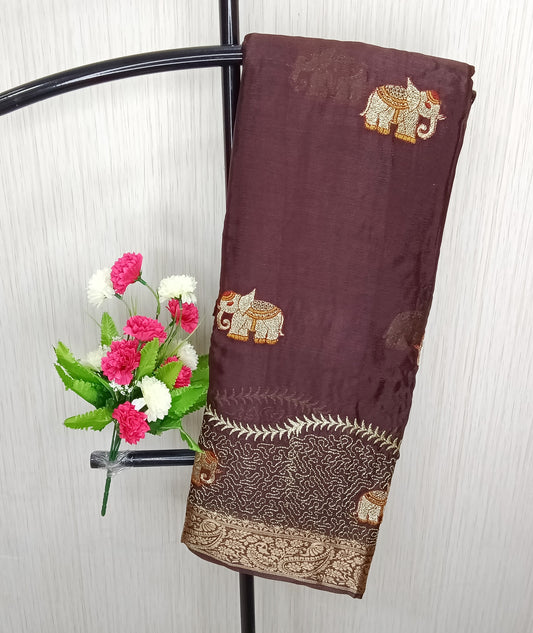 Elephant Premium Soft Viscose Saree | SSEP306