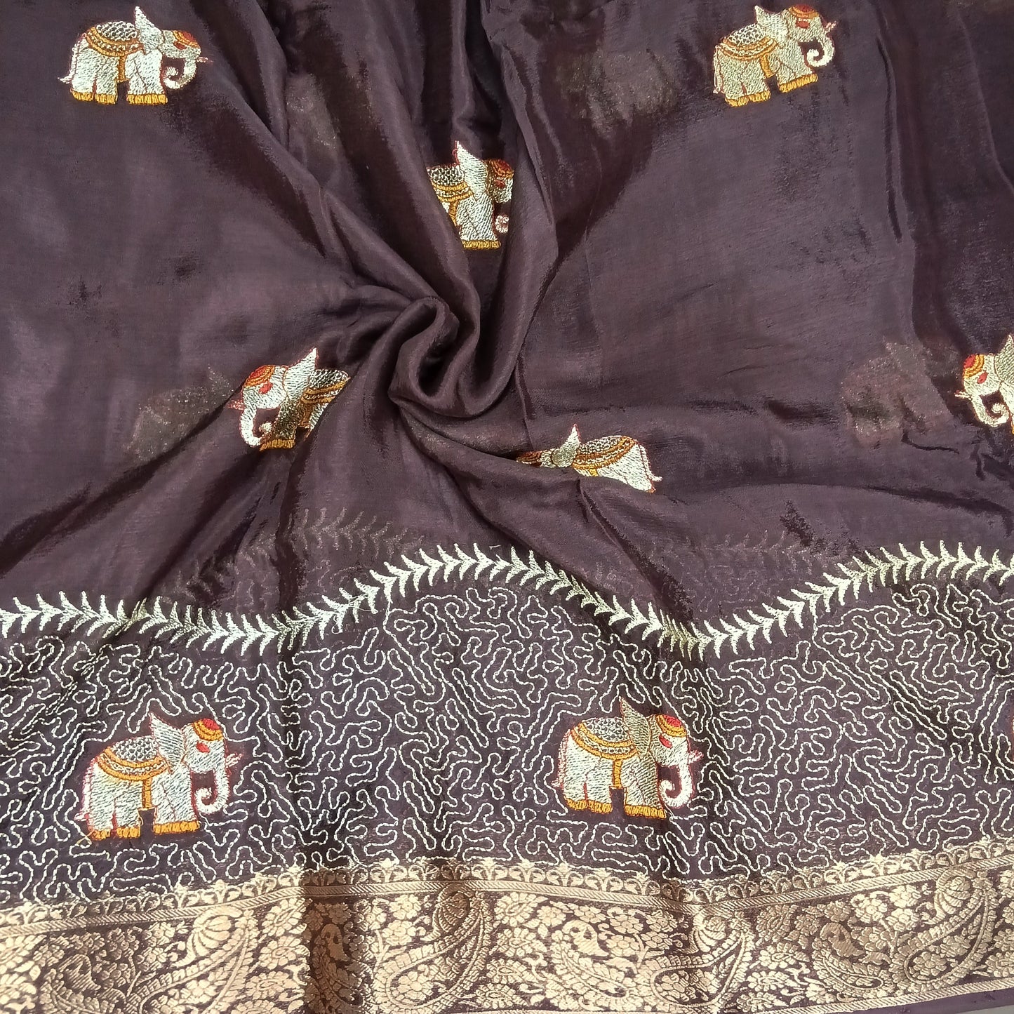 Elephant Premium Soft Viscose Saree | SSEP306