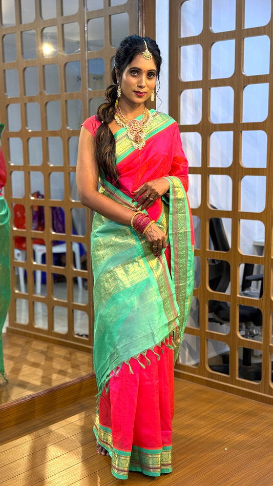 Korvai Silk Cotton Saree | SSKS319