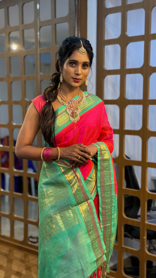 Korvai Silk Cotton Saree | SSKS319