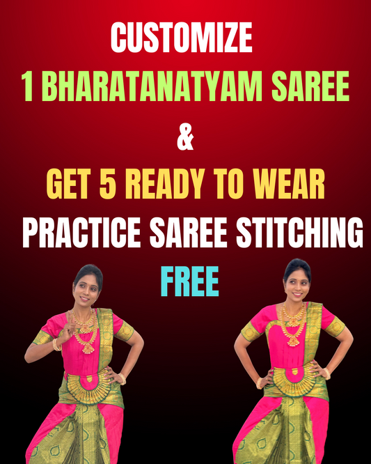 Customize Your Saree to Bharatanatyam Costume 1+5 OFFER | SSS111
