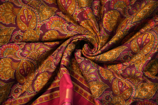 Soft Ajrakh Malai Cotton Saree | SSMC217