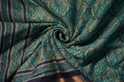 Soft Ajrakh Malai Cotton Saree | SSMC217