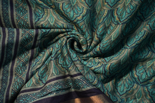 Soft Ajrakh Malai Cotton Saree | SSMC217