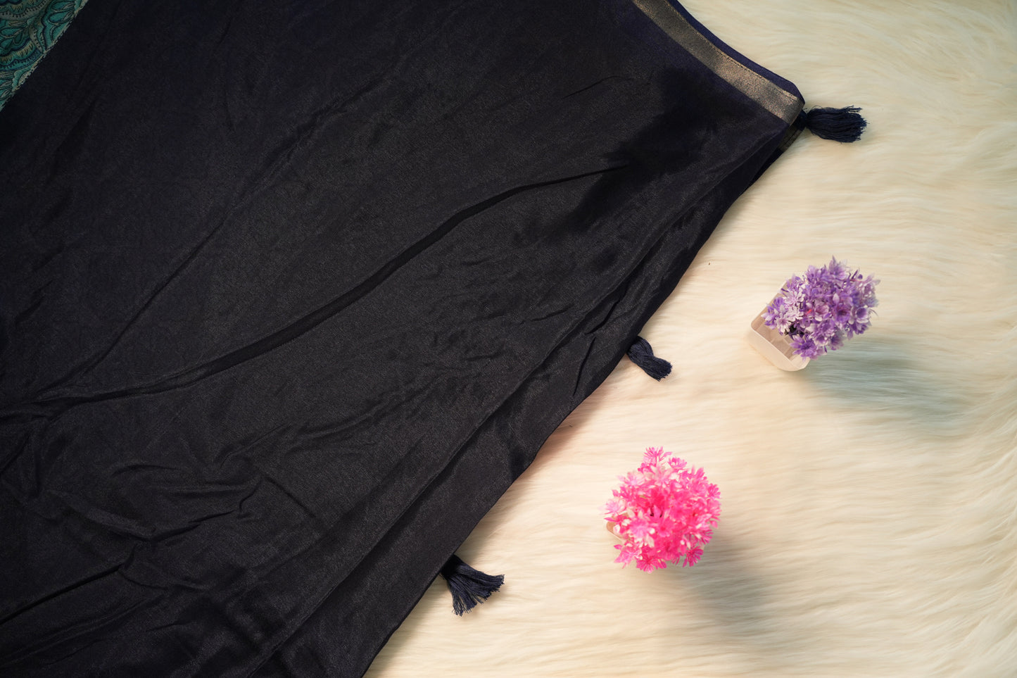 Soft Ajrakh Malai Cotton Saree | SSMC217