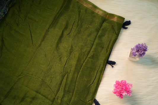 Soft Ajrakh Malai Cotton Saree | SSMC217