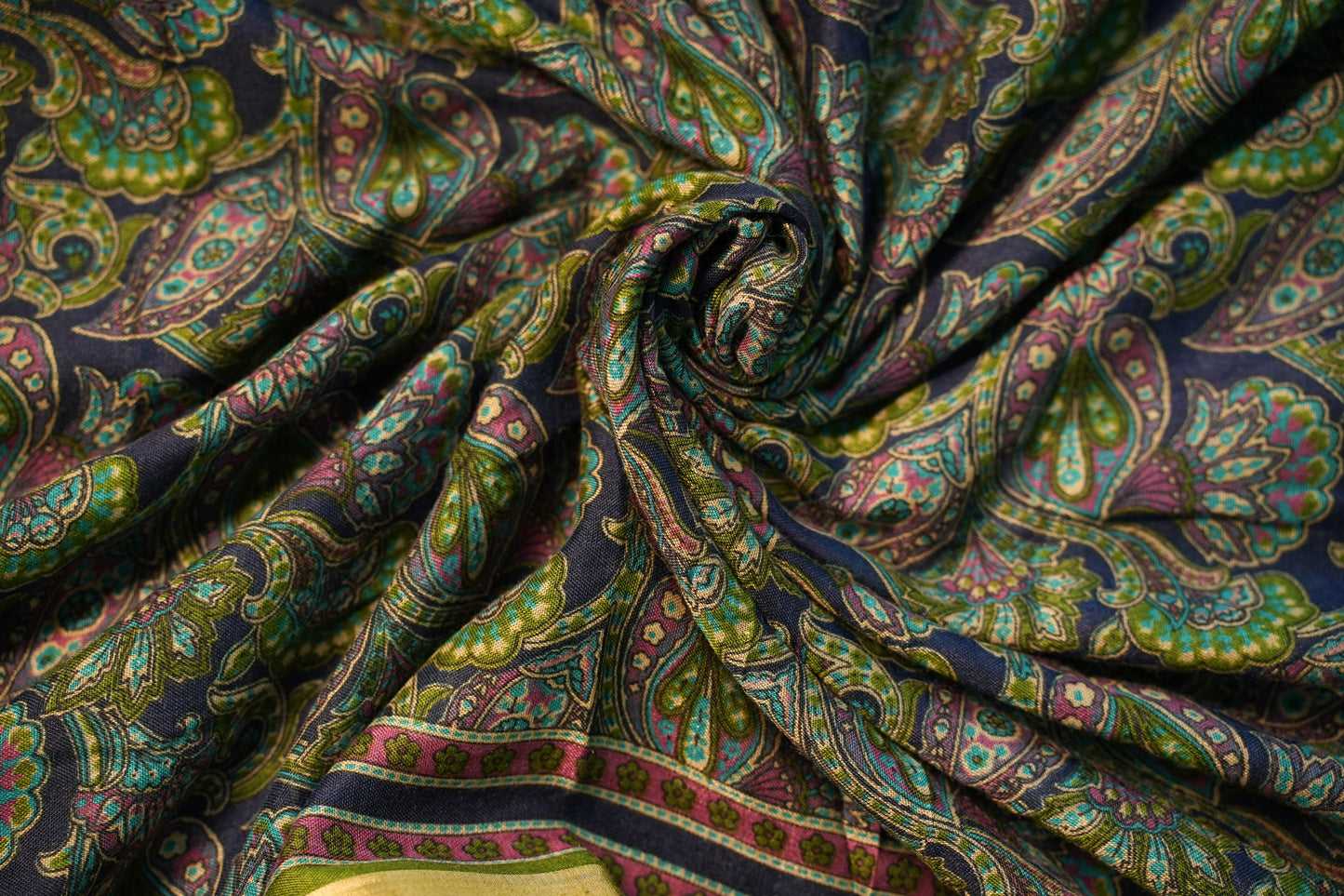 Soft Ajrakh Malai Cotton Saree | SSMC217