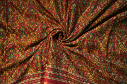 Soft Ajrakh Malai Cotton Saree | SSMC217
