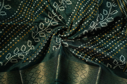 Dobby Border Fancy Flower Design Saree | SSFD225