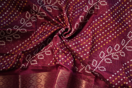 Dobby Border Fancy Flower Design Saree | SSFD225