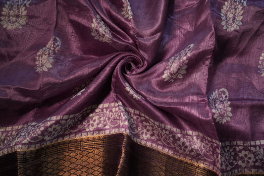 Dobby Border Fancy Oval Design Saree | SSOD226