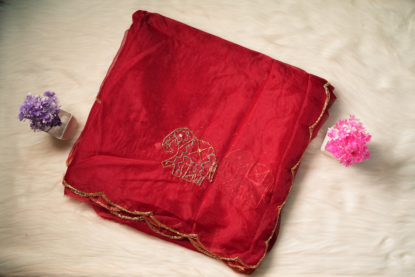 Hand Pearl Work Saree | SSPD228