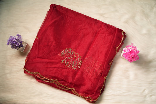 Hand Pearl Work Saree | SSPD228