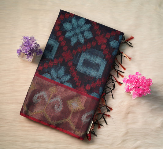 Cotton Ikkat Saree | SSCS233