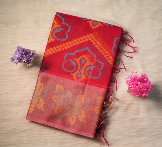 Cotton Ikkat Saree | SSCS233