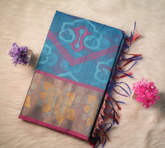 Cotton Ikkat Saree | SSCS233